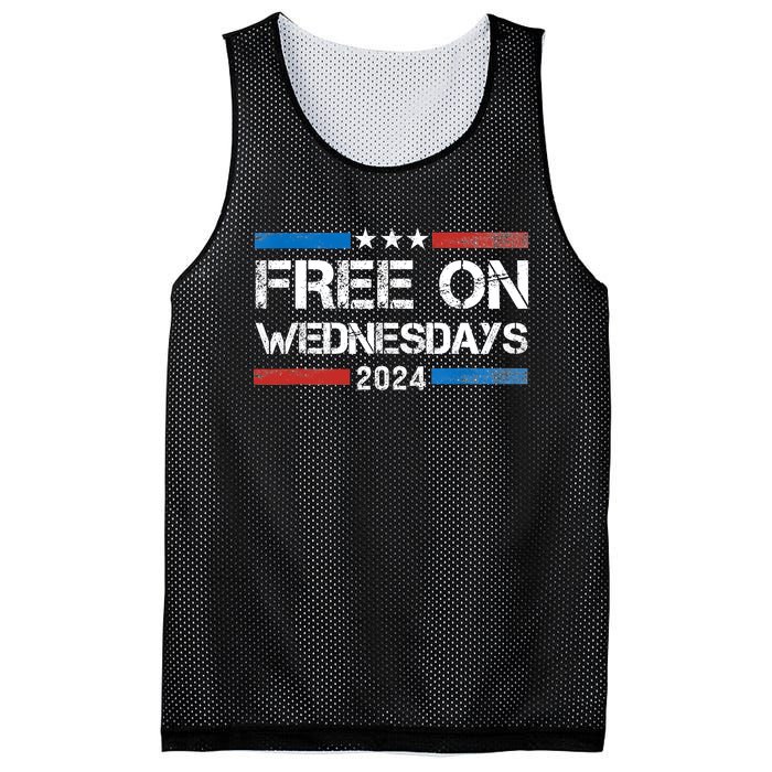 Biden Free On Wednesdays Us Flag Vintage Mesh Reversible Basketball Jersey Tank