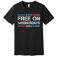 Biden Free On Wednesdays Us Flag Vintage Premium T-Shirt