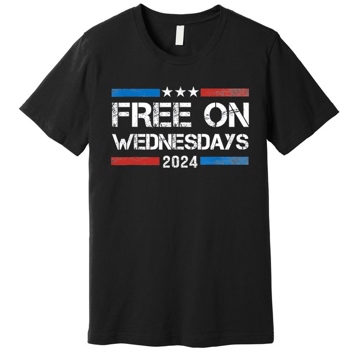 Biden Free On Wednesdays Us Flag Vintage Premium T-Shirt