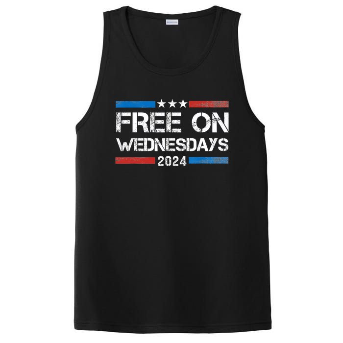 Biden Free On Wednesdays Us Flag Vintage PosiCharge Competitor Tank