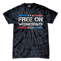 Biden Free On Wednesdays Us Flag Vintage Tie-Dye T-Shirt