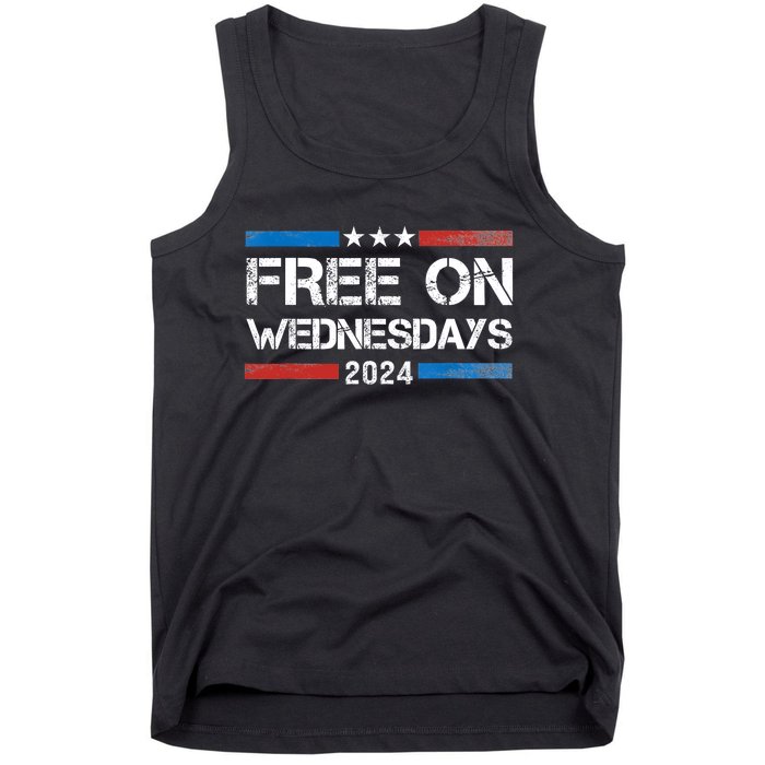 Biden Free On Wednesdays Us Flag Vintage Tank Top