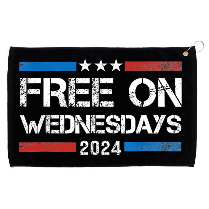 Biden Free On Wednesdays Us Flag Vintage Grommeted Golf Towel