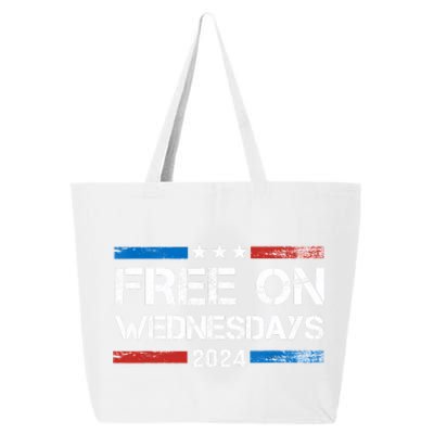 Biden Free On Wednesdays Us Flag Vintage 25L Jumbo Tote