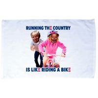 Biden Falls Off Bike Trump Funny Joe Biden Falling Of Bike Biden Trending Microfiber Hand Towel