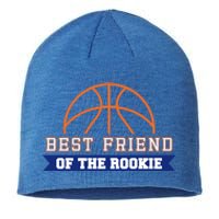 Best Friend Of Rookie 1st Birthday Basketball Theme Matching Cute Gift Sustainable Beanie