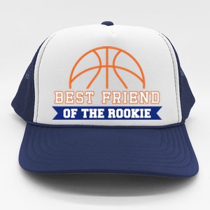 Best Friend Of Rookie 1st Birthday Basketball Theme Matching Cute Gift Trucker Hat