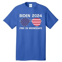 Biden Free On Wednesdays Anti Trump Us Flag Vintage Great Gift Tall T-Shirt