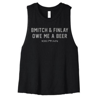 Bmitch Finlay Owe Me A Beer Women's Racerback Cropped Tank