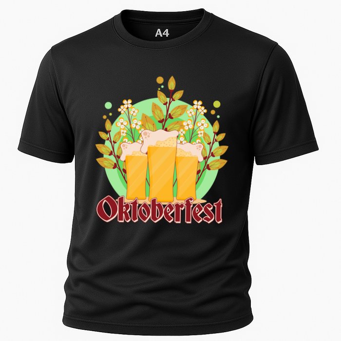 Boho Floral Oktoberfest Beers Cooling Performance Crew T-Shirt