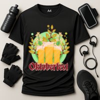 Boho Floral Oktoberfest Beers Cooling Performance Crew T-Shirt