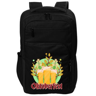 Boho Floral Oktoberfest Beers Impact Tech Backpack