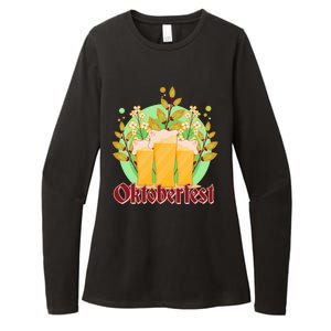 Boho Floral Oktoberfest Beers Womens CVC Long Sleeve Shirt