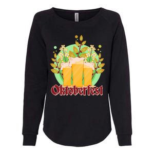 Boho Floral Oktoberfest Beers Womens California Wash Sweatshirt