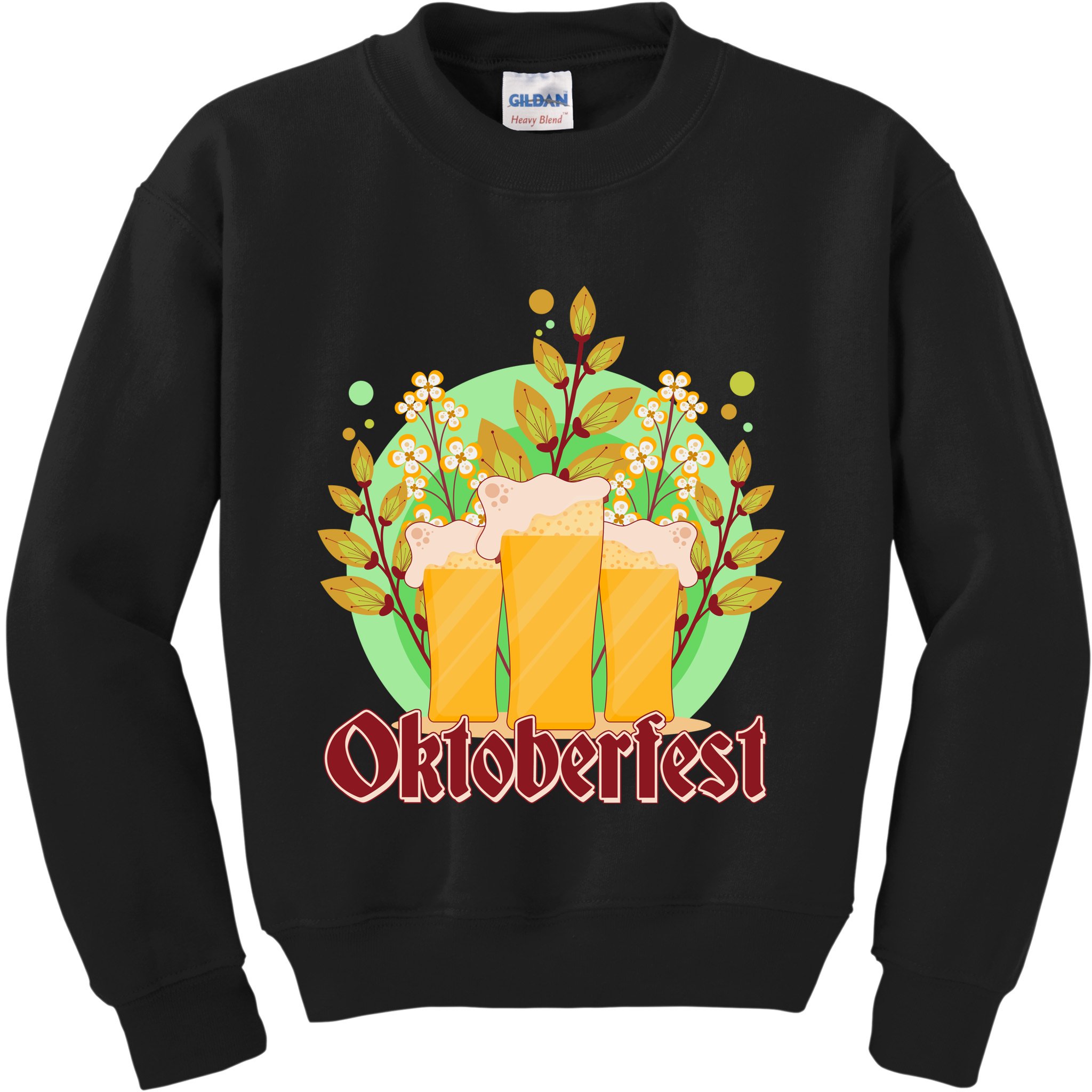 Boho Floral Oktoberfest Beers Kids Sweatshirt