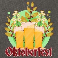 Boho Floral Oktoberfest Beers Cotton Canvas Backpack