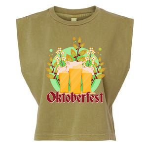 Boho Floral Oktoberfest Beers Garment-Dyed Women's Muscle Tee