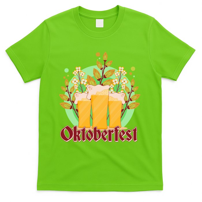 Boho Floral Oktoberfest Beers T-Shirt