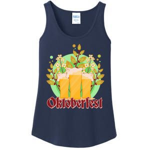 Boho Floral Oktoberfest Beers Ladies Essential Tank