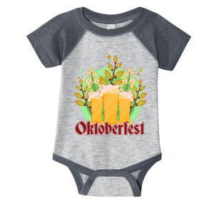 Boho Floral Oktoberfest Beers Infant Baby Jersey Bodysuit