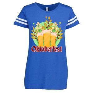 Boho Floral Oktoberfest Beers Enza Ladies Jersey Football T-Shirt