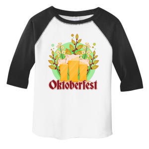 Boho Floral Oktoberfest Beers Toddler Fine Jersey T-Shirt