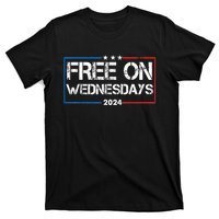 Biden Free On Wednesdays Us Flag Vintage 4th Of July T-Shirt