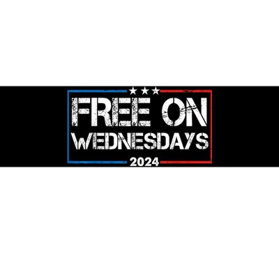 Biden Free On Wednesdays Us Flag Vintage 4th Of July Bumper Sticker