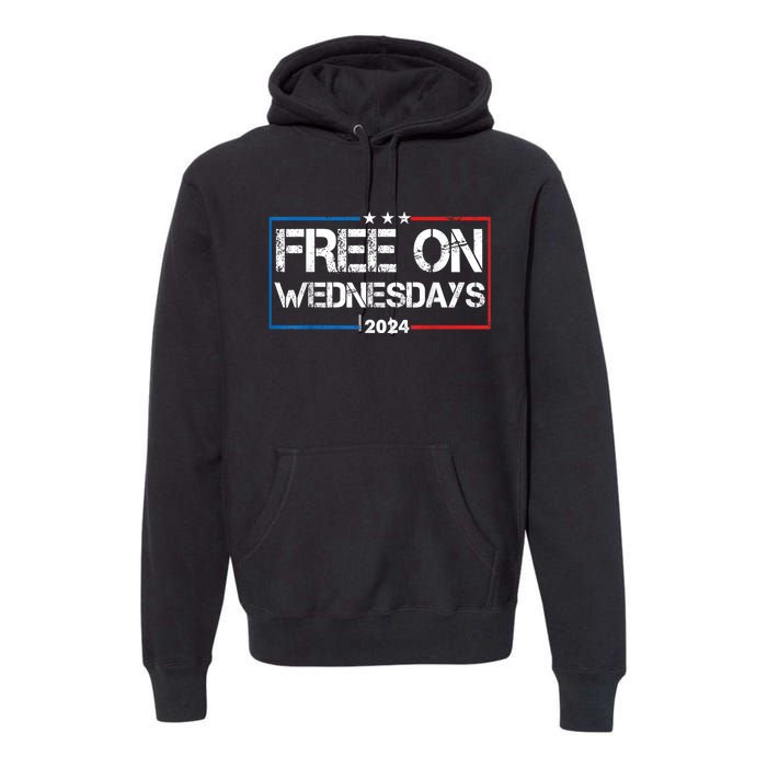 Biden Free On Wednesdays Us Flag Vintage 4th Of July Premium Hoodie