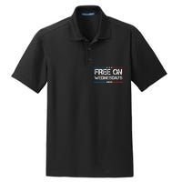 Biden Free On Wednesdays Us Flag Vintage 4th Of July Dry Zone Grid Polo