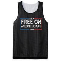 Biden Free On Wednesdays Us Flag Vintage 4th Of July Mesh Reversible Basketball Jersey Tank