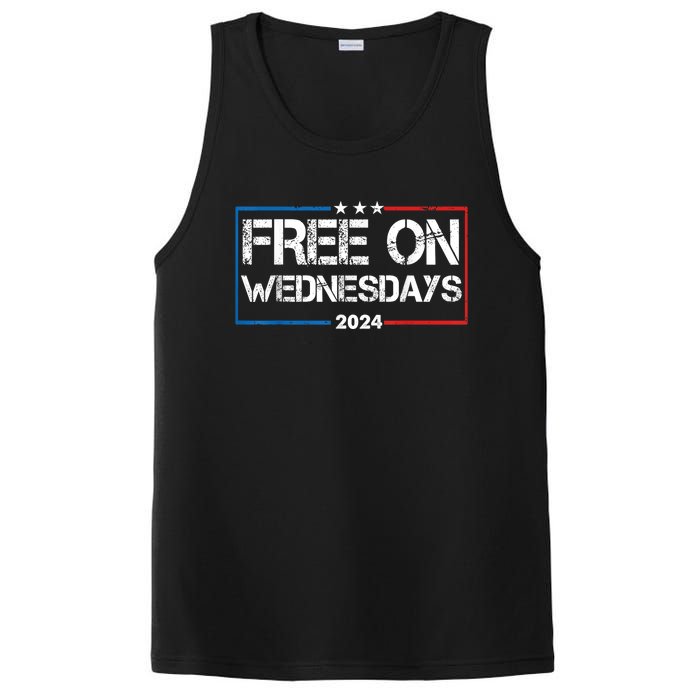 Biden Free On Wednesdays Us Flag Vintage 4th Of July PosiCharge Competitor Tank