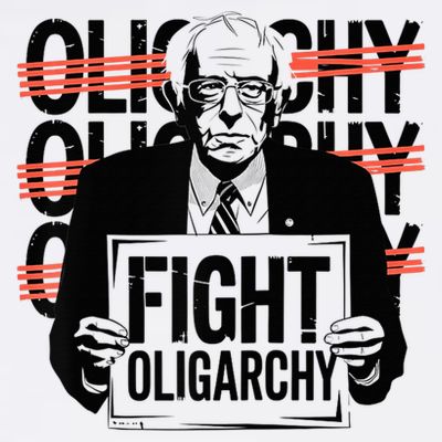 Bernie Fight Oligarchy Raglan Baseball T-Shirt