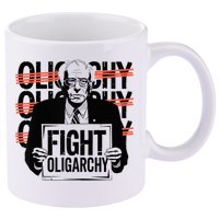 Bernie Fight Oligarchy Raglan Baseball 11oz C Handle Ceramic Mug