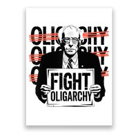 Bernie Fight Oligarchy Raglan Baseball Poster