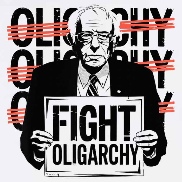 Bernie Fight Oligarchy Raglan Baseball Poster