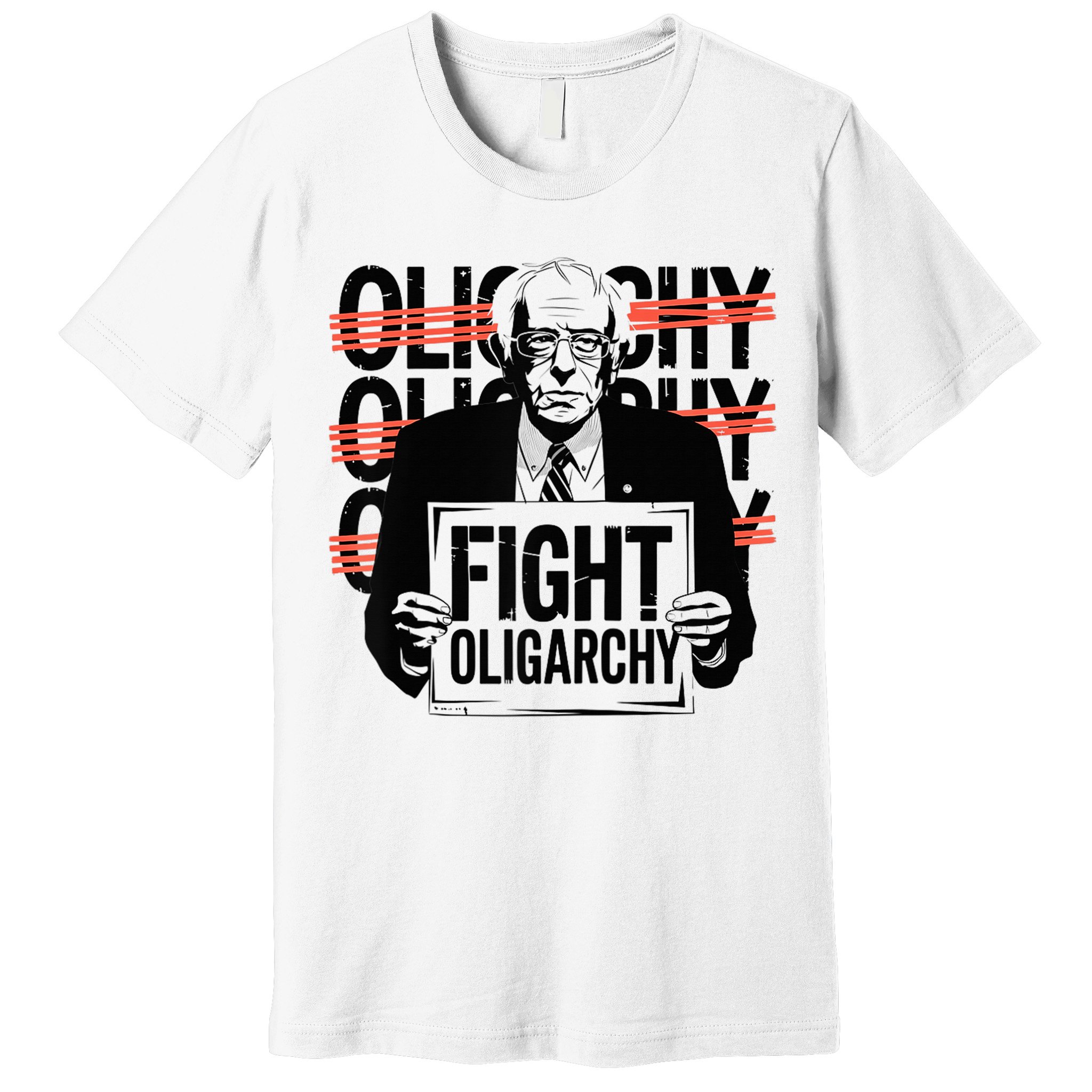Bernie Fight Oligarchy Raglan Baseball Premium T-Shirt