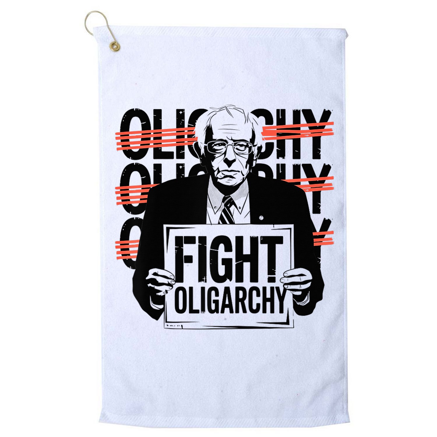 Bernie Fight Oligarchy Raglan Baseball Golf Towel