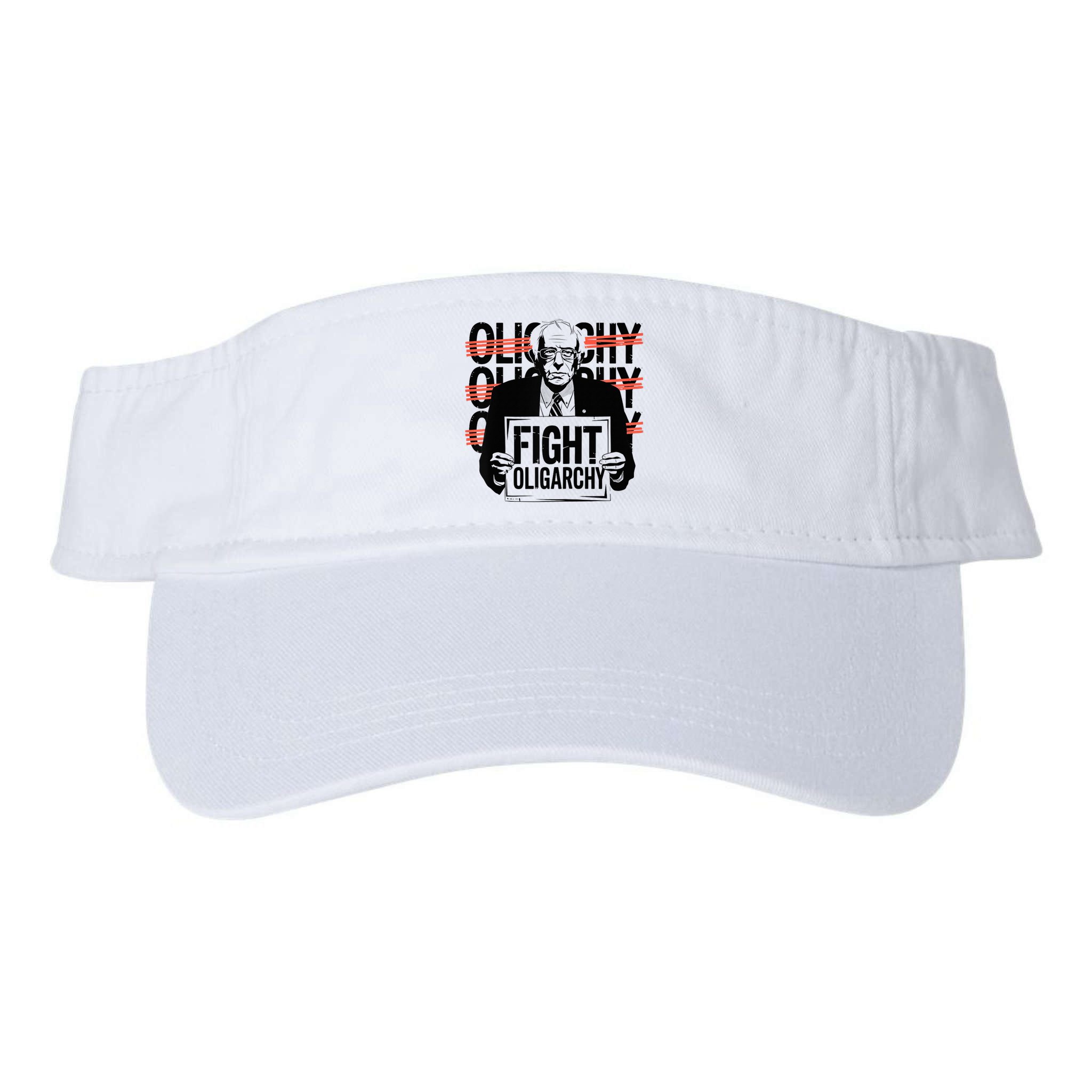 Bernie Fight Oligarchy Raglan Baseball Visor