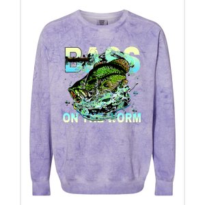 Bass Fishing On The Storm Colorblast Crewneck Sweatshirt