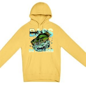 Bass Fishing On The Storm Premium Pullover Hoodie