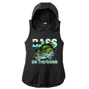 Bass Fishing On The Storm Ladies PosiCharge Tri-Blend Wicking Draft Hoodie Tank