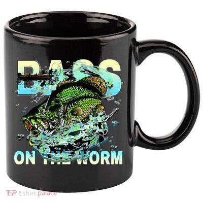 Bass Fishing On The Storm 11oz C Handle Ceramic Mug