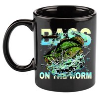Bass Fishing On The Storm 11oz C Handle Ceramic Mug