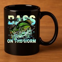 Bass Fishing On The Storm 11oz C Handle Ceramic Mug
