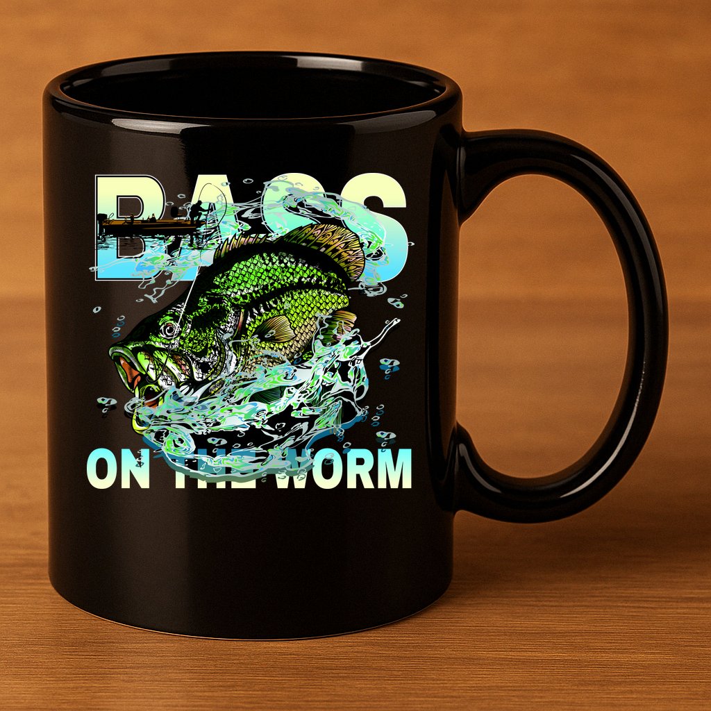 Bass Fishing On The Storm 11oz C Handle Ceramic Mug