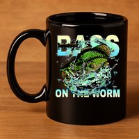 Bass Fishing On The Storm 11oz C Handle Ceramic Mug