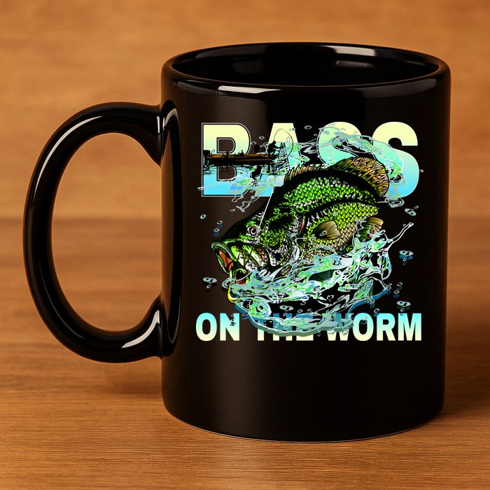 Bass Fishing On The Storm 11oz C Handle Ceramic Mug