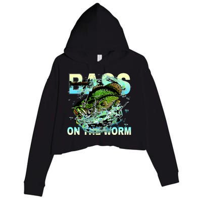 Bass Fishing On The Storm Crop Fleece Hoodie