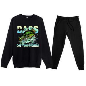 Bass Fishing On The Storm Premium Crewneck Sweatsuit Set